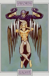 Tarotkaart 'Acht van Zwaarden'