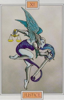 Tarotkaart 'Gerechtigheid'