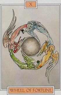 Tarotkaart 'Het Rad van Fortuin'