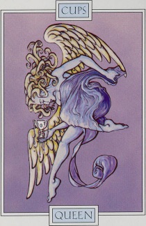 Tarotkaart 'Koningin van Kelken'