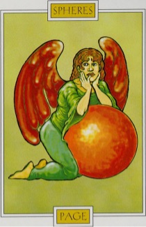 Tarotkaart 'Schildknaap van Pentagrammen'