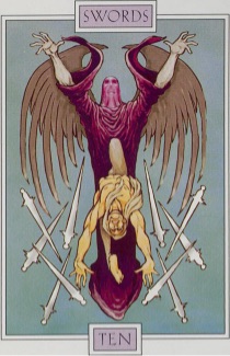 Tarotkaart 'Tien van Zwaarden'