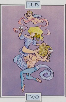 Tarotkaart 'Twee van Kelken'