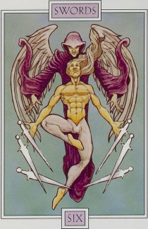 Tarotkaart 'Zes van Zwaarden'