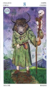 Tarotkaart 'Acht van Kelken'