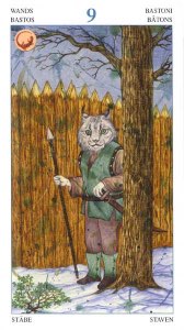 Tarotkaart 'Negen van Staven'