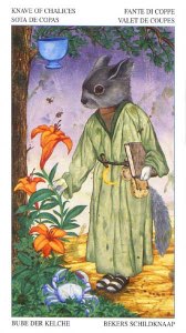 Tarotkaart 'Schildknaap van Kelken'