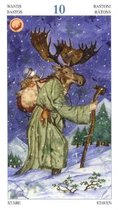 Tarotkaart 'Tien van Staven'