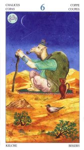 Tarotkaart 'Zes van Kelken'
