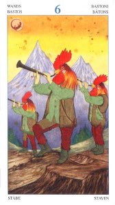 Tarotkaart 'Zes van Staven'