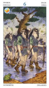 Tarotkaart 'Zes van Zwaarden'