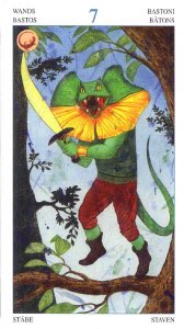 Tarotkaart 'Zeven van Staven'