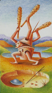 Tarotkaart 'Drie van Staven'