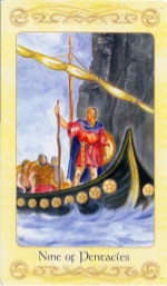 Tarotkaart 'Negen van Pentagrammen'