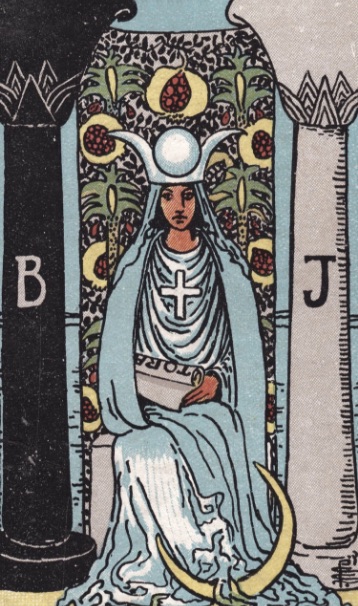 Tarotkaart 'De Hogepriesteres'
