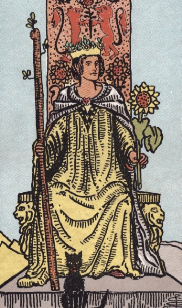 Tarotkaart 'Koningin van Staven'