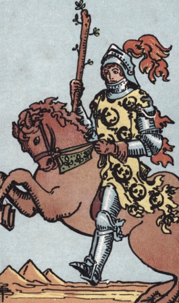 Tarotkaart 'Ridder van Staven'