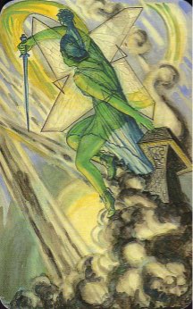 Tarotkaart 'Schildknaap van Zwaarden'