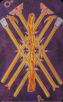 Tarotkaart 'Zeven van Staven'