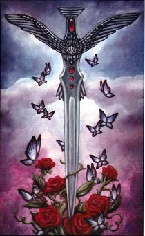 Tarotkaart 'Aas van Zwaarden'