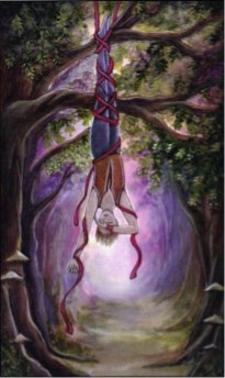Tarotkaart 'De Gehangene'
