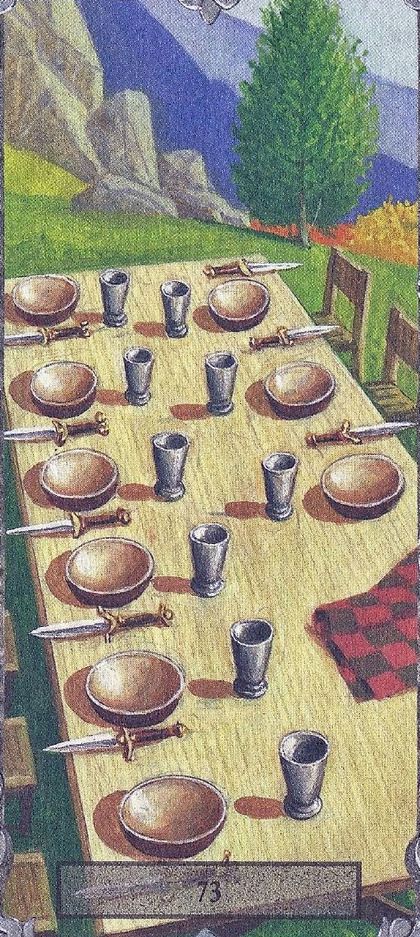 Tarotkaart 'Negen van Pentagrammen'