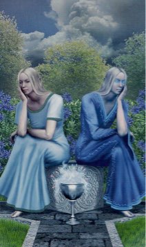 Tarotkaart 'Vier van Kelken'