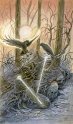 Tarotkaart 'Twee van Staven'