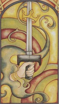 Tarotkaart 'Aas van Zwaarden'