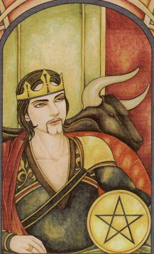 Tarotkaart 'Koning van Pentagrammen'
