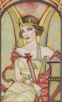 Tarotkaart 'Koningin van Staven'