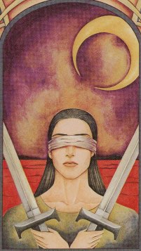 Tarotkaart 'Twee van Zwaarden'