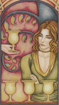 Tarotkaart 'Vier van Kelken'