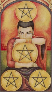 Tarotkaart 'Vier van Pentagrammen'