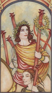 Tarotkaart 'Zes van Staven'