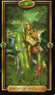 Tarotkaart 'Ridder van Pentagrammen'