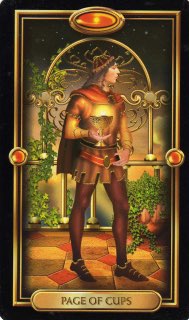 Tarotkaart 'Schildknaap van Kelken'