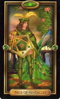 Tarotkaart 'Schildknaap van Pentagrammen'