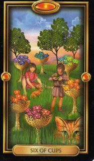 Tarotkaart 'Zes van Kelken'