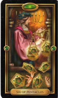 Tarotkaart 'Zes van Pentagrammen'