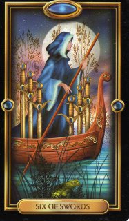 Tarotkaart 'Zes van Zwaarden'
