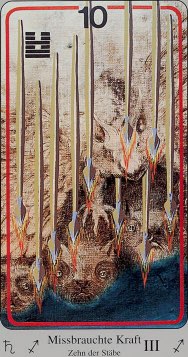 Tarotkaart 'Tien van Staven'