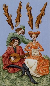 Tarotkaart 'Vier van Staven'