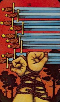 Tarotkaart 'Negen van Zwaarden'