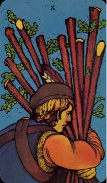 Tarotkaart 'Tien van Staven'