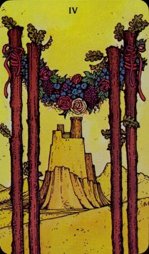Tarotkaart 'Vier van Staven'