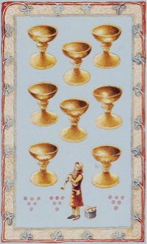 Tarotkaart 'Acht van Kelken'