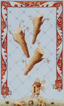 Tarotkaart 'Drie van Staven'