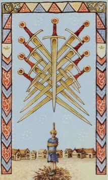 Tarotkaart 'Negen van Zwaarden'