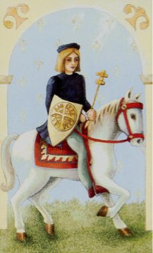 Tarotkaart 'Ridder van Pentagrammen'